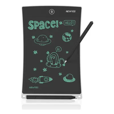 (White) 8.5-Inch Writing Board Monochrome Screen Tablet Drawing Handwriting Pad Message Kids Edu