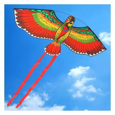 () Outdoor Beach Park Polyester Camping Flying Kite Bird Parrot Steady With String Spool For Adu