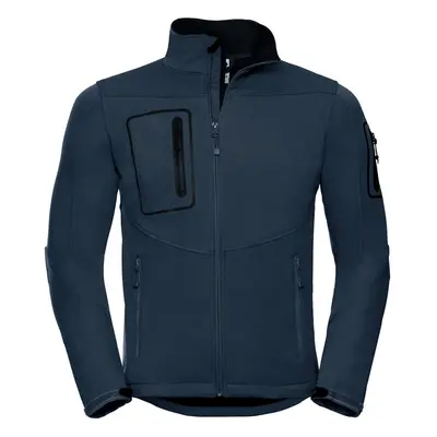 (S, French Navy) Russell Mens Sports Soft Shell Jacket