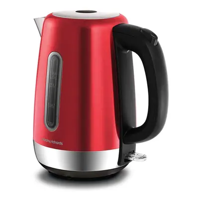 (Red) Morphy Richards Brushed Equip Stainless Steel Jug Kettle, W, 1.7 Litre, Brushed