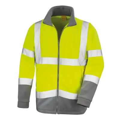 (XL, Fluro Yellow) Result Mens Hi-Vis Microfleece Safety Jacket