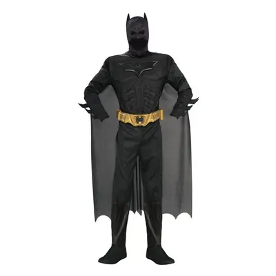 (XL, Black) Batman Mens Deluxe Costume