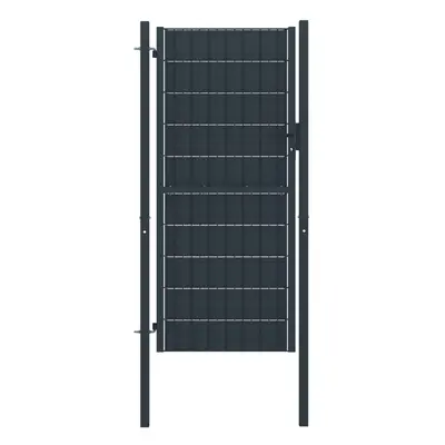 (anthracite, x cm) vidaXL Fence Gate Steel Outdoor Garden Yard Door Anthracite/Green Multi Sizes