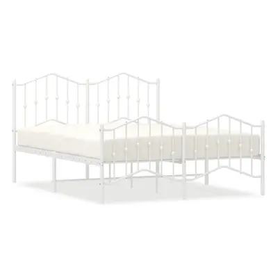 (with headboard & footboard, x cm) vidaXL Metal Bed Frame Home Bedroom Bed Base Mattress Foundat