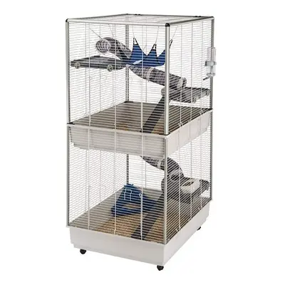 Ferplast Ferret cage FURET TOWER, vertical two floors structure, wheels and accessories are incl