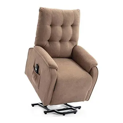 (Brown) Charlbury Fabric Rise Recliner Armchair Electric Lift Riser Chair