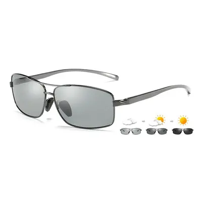 (Grey) Top Photochromic Sunglasses Men Women Polarized Chameleon Driving Goggles Anti-glare