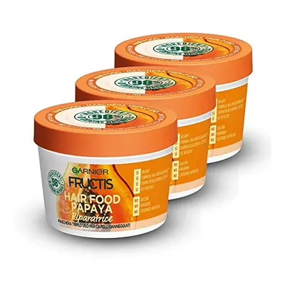 Fructis Hair Food 3-in-1 Mask with Vegan Formula ml Papaya