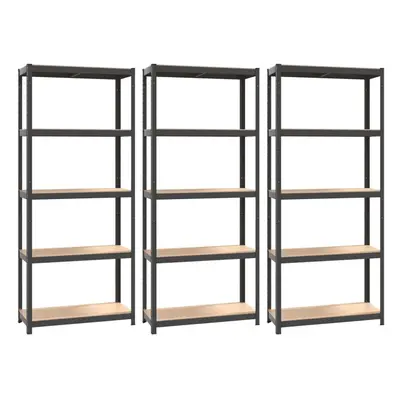 (Anthracite, x x cm (L x W x H)/3) vidaXL Storage Shelf Garage Organiser Holder Rack Steel and E