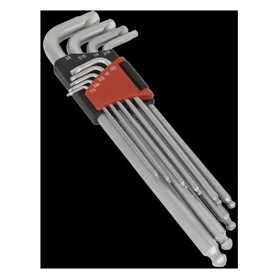 Ball-End Hex Key Set 9pc Extra-Long Lock-On? Imperial