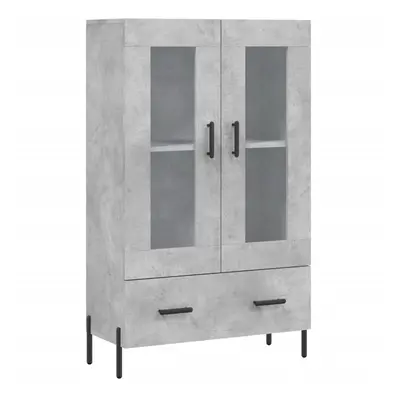 (concrete grey) vidaXL Highboard Sideboard Storage Cabinet Side Cabinet White Engineered Wood