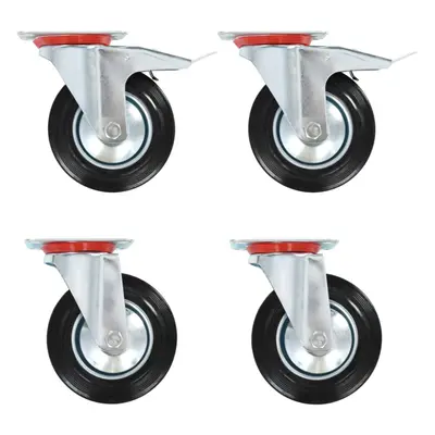 (8 pcs) vidaXL Swivel Casters Trolley Moving Wheels Furniture Caster Trolley Caster