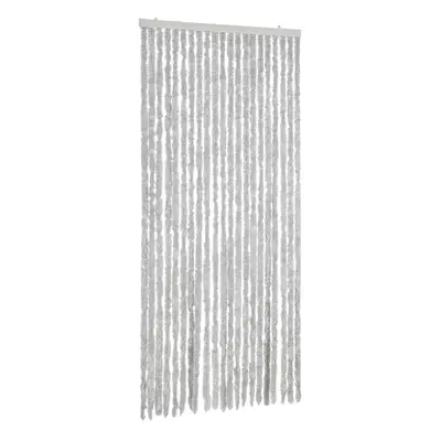 vidaXL Fly Curtain Door Curtain Fly Screen Curtain Grey 100x200 cm Chenille