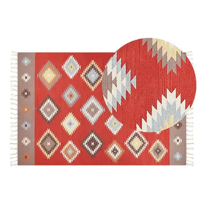 Cotton Kilim Area Rug x cm Multicolour LORUT