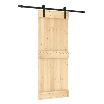 vidaXL Sliding Door Barn Door with Hardware Set Interior Door Solid Wood Pine