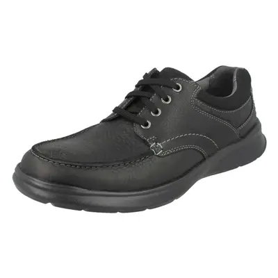 (UK 9.5, Black Oily (Black)) Mens Clarks Casual Shoes Cotrell Edge - G Fit