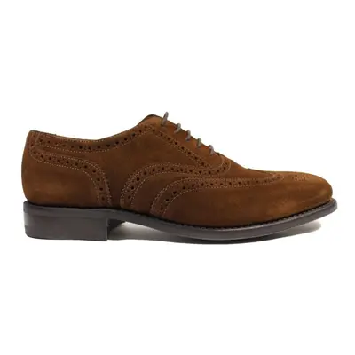 (8 (Adults')) 302SRG Brown Suede Leather Mens Oxford Brogue Shoes