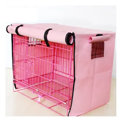 (Pink, L) Pet Bed Dog Kennel Anti-Mosquito Flying Insects Net Tent Cover Indoor/Outdoor