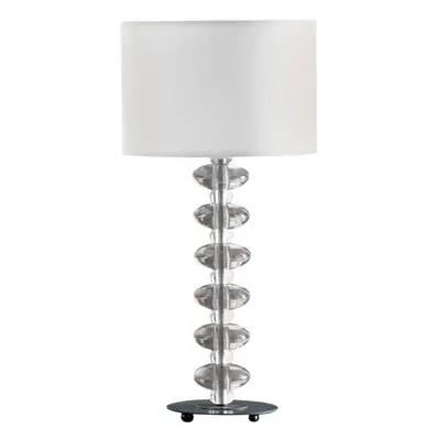 Premier Housewares Bobble White Fabric Shade Lamp