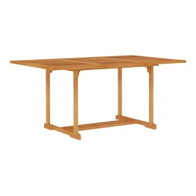 vidaXL Solid Teak Wood Garden Table Wooden Dinner Dining Outdoor Furniture