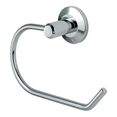 Round Bar Bathroom Toilet Roll Holder on Rose Concealed Fix Polished Chrome