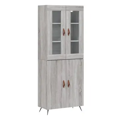 (grey sonoma, doors) vidaXL Highboard Sideboard Tall Storage Cabinet Side Cabinet Engineered Woo