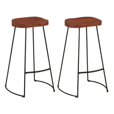 (Brown, x x cm) vidaXL Gavin Bar Stools Dining Room Chair Seat Stool Solid Mango Wood pcs