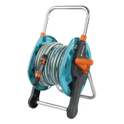 Gardena Garden Hose Pipe Reel Set, Hose End Connectors, Spray Nozzle, 13mm, 20m