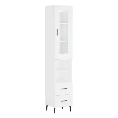 (white, drawers shelves) vidaXL Highboard Sideboard Cupboard Side Board Storage Cabinet Engineer