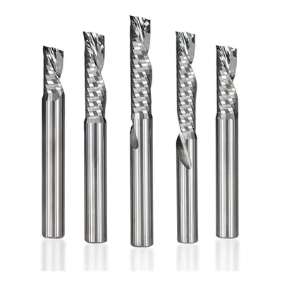 (8845mm) 4-8mm Shank Left Hand Tungsten Carbide Milling Cutter End Mill Single Flute Spiral Cutt