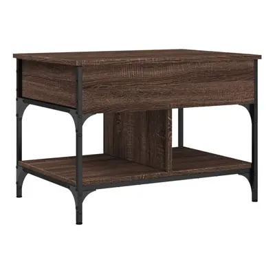 vidaXL Coffee Table End Table Sofa Table Brown Oak Engineered Wood and Metal