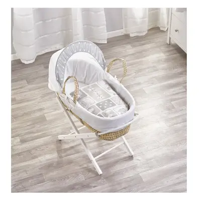 How Many Sheep Palm Moses Basket with Folding Stand White