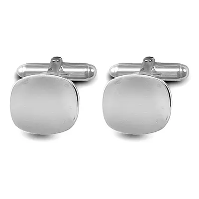 Jewelco London Rhodium Coated Sterling Silver Square T-shape Cufflinks - Gents - ACL006