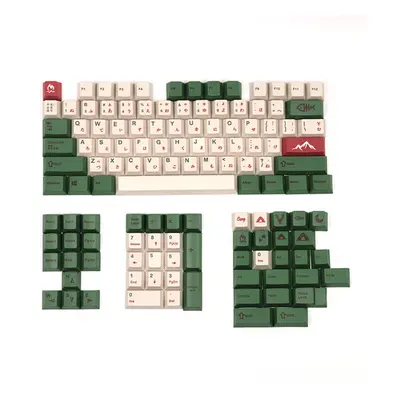 127 Keys Camping Keycap Set Cherry Profile PBT Five-sided Sublimation Japanese Keycaps for Mecha