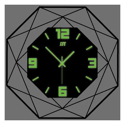 3D Wall Iron Hanging Clock 13Inch 35CM Luminous Glow in The Dark Quartz Bedroom