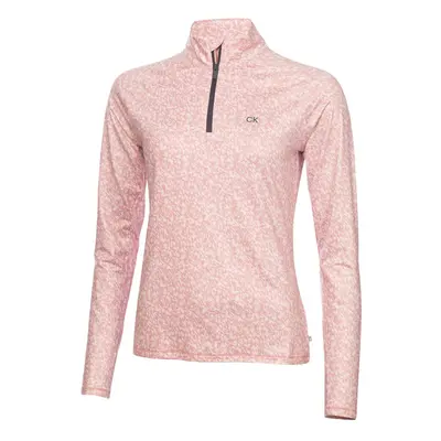 (M, Ice Pink) Calvin Klein Womens Bolina 1/4 Zip Moisture Wicking Midlayer Sweater