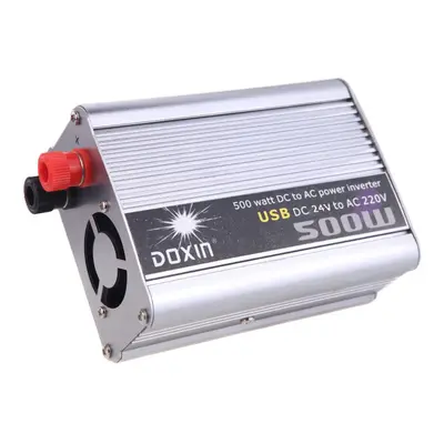 500W Watt DC 24V to AC 220V + USB Portable Voltage Transformer Car Power Inverter