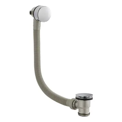 Modern Bathroom Round Bath Filler, 70mm x 600mm, Chrome