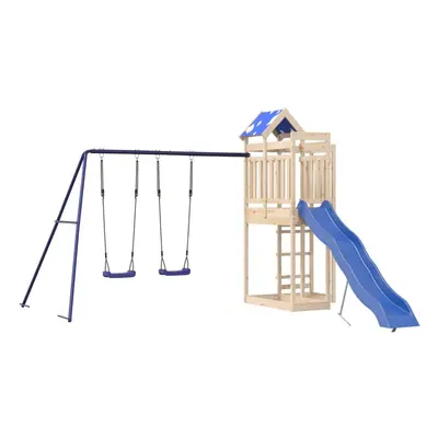 vidaXL Outdoor Playset Solid Wood Pine playset wooden playset playground set