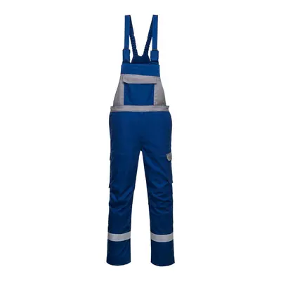 (XXL R, Royal Blue) Portwest Mens Bizflame Ultra Two Tone Bib And Brace Trouser