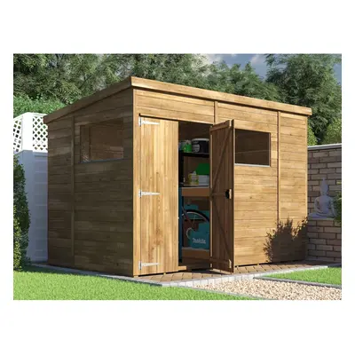 Wooden Garden Shed 3m x 1.8m Overlord with Pent Roof and Window