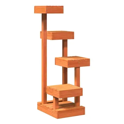 vidaXL Cat Tree Cat Scratch Tower Cat Climbing Tree Wax Brown Solid Wood Pine