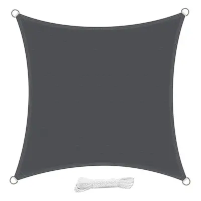 swift Sun Shade Sail 3x3m Square HDPE for Garden, Anthracite