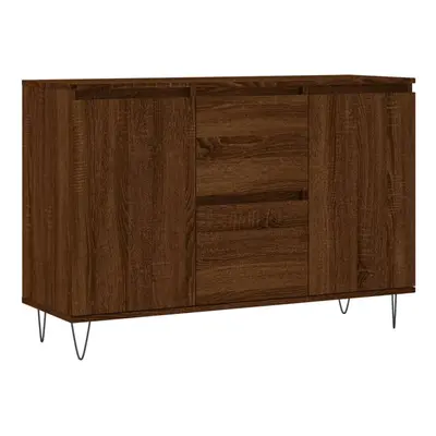 (brown oak) vidaXL Sideboard Storage Side Cabinet Cupboard Concrete Grey Engineered Wood