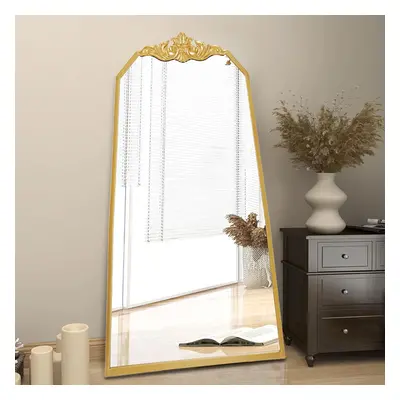 (Gold) Full Length Large Mirror Leaner Wall Mirror Irregularity Mirror 180cm x 80cm