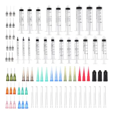 105Pcs/Set Dispensing Needle Kits Blunt Tip Syringe Stainless Steel TT PP Tip Needles Cap for Re