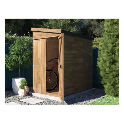 Dunster House Wooden Garden Shed 1.2m x 1.8m Outdoor Storage Building Overlord with Pent Roof