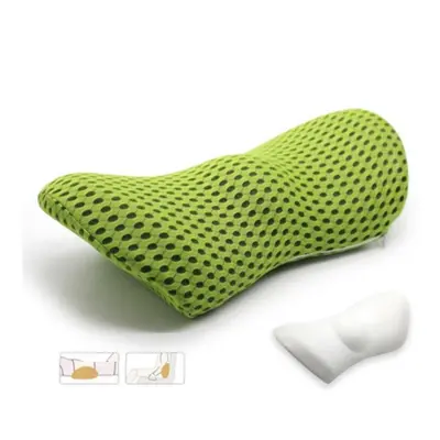 (Green) Lumbar Memory foam Pillow for Side Sleepers Pregnancy Relieve Hip Tailbone Pain Sciatica