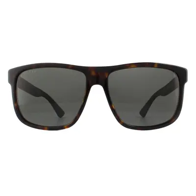 Gucci Sunglasses GG0010S Havana and Grey Grey Polarized