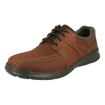 (Brown, UK 9.5) Mens Clarks Stitch Detailed Lace Up Shoes Cotrell Walk